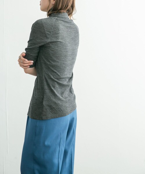 KBF(ケイビーエフ)の「ジャガードポロカーディガン(カーディガン/ボレロ・レディース・CHARCOAL/IVORY/BLUE・one)」の19枚目の写真