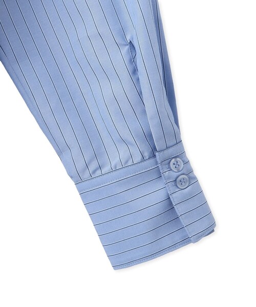 VIS（ビス）の「【洗える】ビスチェドッキングライクワンピース（シャツワンピース・レディース・オフホワイト/サックス・F）」の11枚目の写真