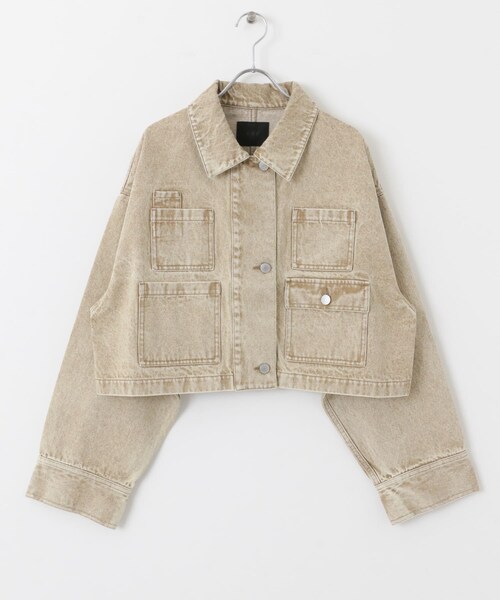 KBF（ケイビーエフ）の「WIDEデニムジャケット（デニムジャケット・レディース・BEIGE/BLUE・one）」の11枚目の写真