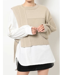 EVRIS | アシメレイヤードニットトップス(ニット/セーター)