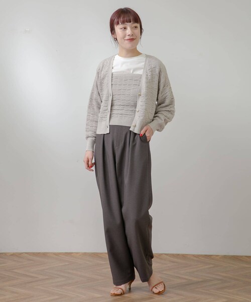 URBAN RESEARCH ROSSO（アーバンリサーチロッソ）の「F by ROSSO　ラメニットビスチェ+カーディガン（カーディガン/ボレロ・レディース・BROWN/GREIGE・FREE）」の21枚目の写真