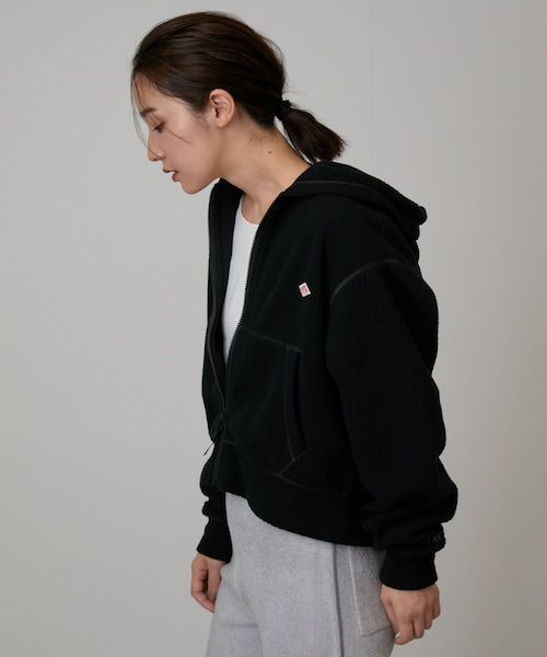 NERGY(ナージー)の「DANTON #DT-C0363 POL_ZIP PARKA(パーカー・レディース・ブラック/キナリ・M)」の12枚目の写真