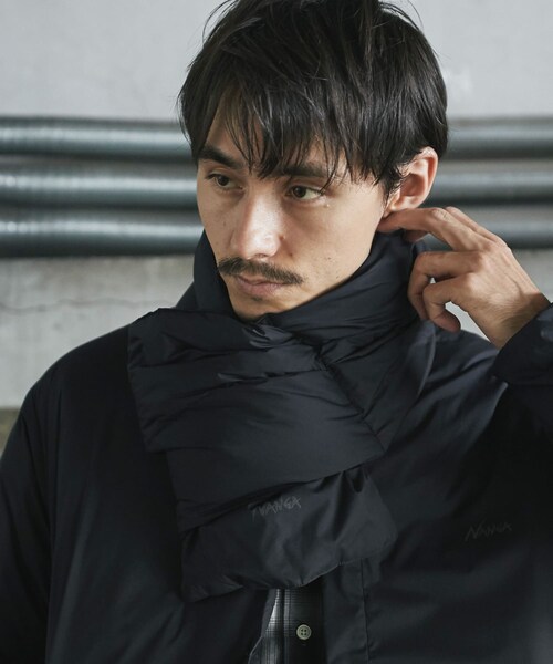 URBAN RESEARCH DOORS（アーバンリサーチドアーズ）の「『別注』NANGA×DOORS　DOWN MUFFLER（マフラー・メンズ・Dark Brown/Ivory/Silverblue/Mocha/New Black/Black・-）」の20枚目の写真