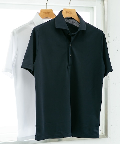 URBAN RESEARCH DOORS(アーバンリサーチドアーズ)の「LIFE STYLE TAILOR トリコットセミワイド半袖プルオーバー無地(シャツ/ブラウス・メンズ・WHITE/NAVY・M/L/XL)」の2枚目の写真