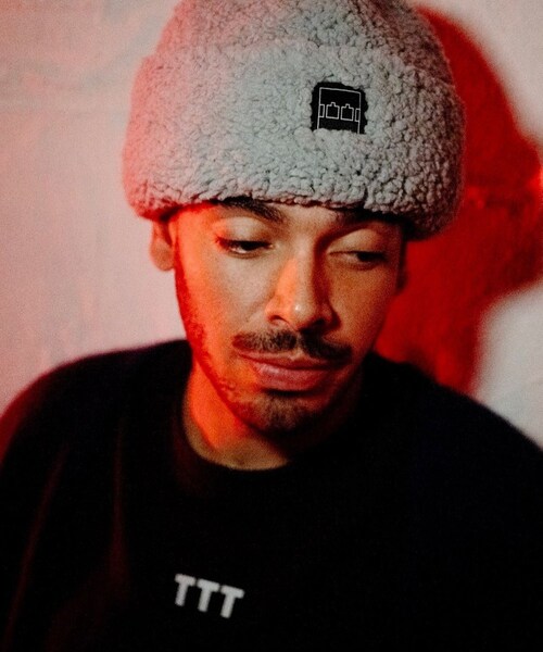 bonjour records（ボンジュールレコーズ）の「The Trilogy Tapes/ザ・トリロジー・テープス THICK FLEECE BEANIE（ニットキャップ/ビーニー・レディース・グレー・F）」の5枚目の写真