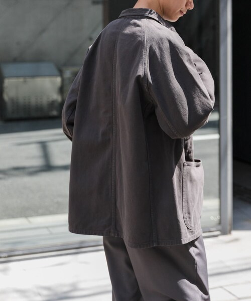 URBAN RESEARCH DOORS（アーバンリサーチドアーズ）の「FORK&SPOON　ガーメントダイツイルカバーオール（カバーオール・メンズ・CHARCOAL/IVORY・4/5）」の20枚目の写真