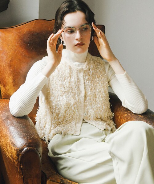 SENSE OF PLACE by URBAN RESEARCH（センスオブプレイスバイアーバンリサーチ）の「『一部WEB限定カラー』『毛玉防止』ストレッチリブハイネックセーター（ニット/セーター・レディース・IVORY/BLACK/RED/GRAY/MOCHA/MUSTARD/GREEN/ORANGE/BLUE/BORDEAUX・COMPACT/one）」の12枚目の写真