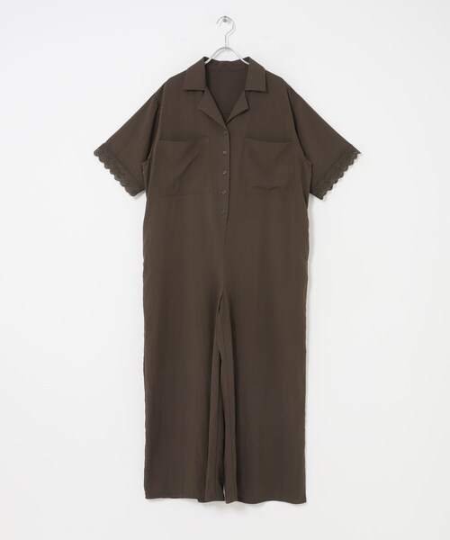 ITEMS URBANRESEARCH(アイテムズ アーバンリサーチ)の「レースドッキングオールインワン(つなぎ/オールインワン・レディース・BLK/D/BRN・Free)」の17枚目の写真
