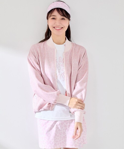 ROPE'(ロペ)の「【UVカット】【接触冷感】アニマル柄ドロストライトブルゾン(ブルゾン・レディース・グレー/ネイビー/ピンク・L/M/S)」の17枚目の写真