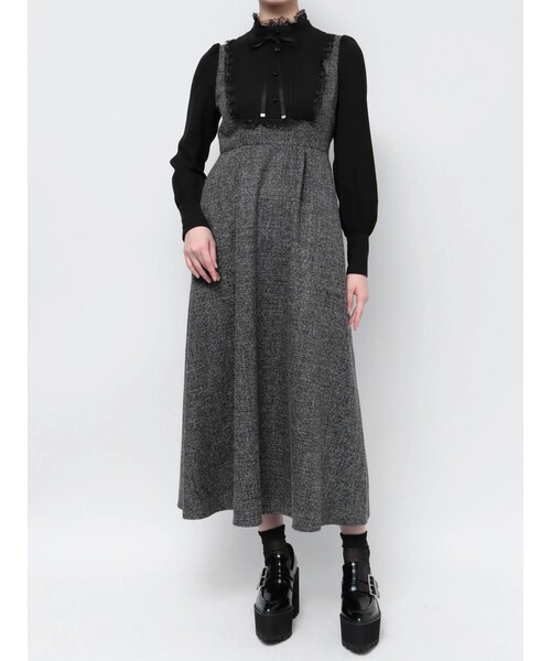 バイカラーメイドライクワンピース 