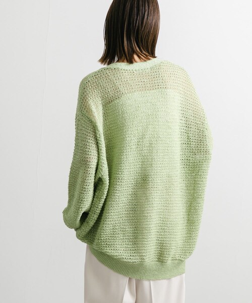 SENSE OF PLACE by URBAN RESEARCH（センスオブプレイスバイアーバンリサーチ）の「『ユニセックス』『洗濯可』シアーVネックカーディガン（カーディガン/ボレロ・メンズ・RED/BLACK/MINT・M/L）」の19枚目の写真