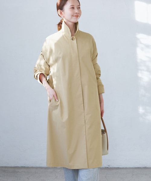 ROPE' PICNIC（ロペピクニック）の「【撥水・花粉ガード】ステンカラーコート/スプリングコート（ステンカラーコート・レディース・ベージュ/ベージュ系/ネイビー・36/38）」の19枚目の写真