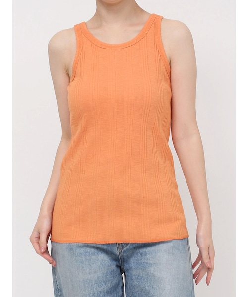 Ungrid（アングリッド）の「ランダムテレコタンクトップ（タンクトップ・レディース・チャコールグレー/ブルー/ネイビー/パープル/オレンジ/オフホワイト・F）」の20枚目の写真