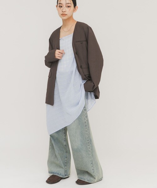 KBF（ケイビーエフ）の「マルチWAYトップス（その他トップス・レディース・OFF/BLUE・One）」の6枚目の写真