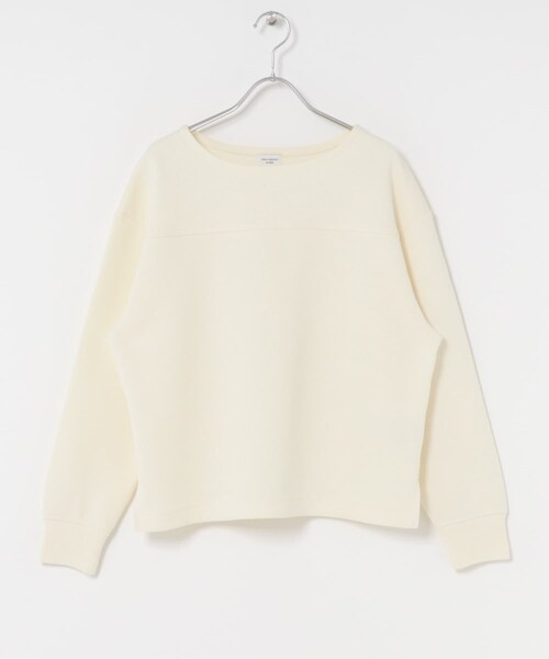 URBAN RESEARCH DOORS（アーバンリサーチドアーズ）の「『UR TECH』ボートネックプルオーバー（Tシャツ/カットソー・レディース・IVORY/PISTACHIO/BLACK・M）」の13枚目の写真