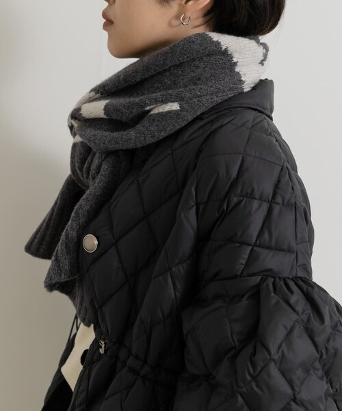 THE GOODLAND MARKET（ザグッドランドマーケット）の「cwtch　RWS Recycle Wool Scarf（マフラー・レディース・LGgray/black/mocha/L.Gray/LGcitron・one）」の22枚目の写真