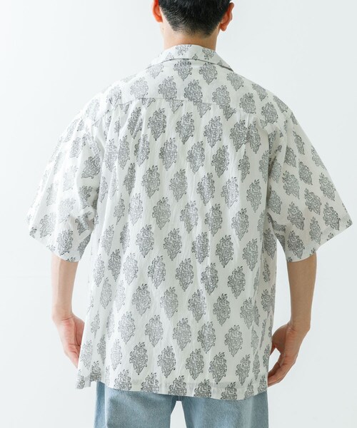 URBAN RESEARCH（アーバンリサーチ）の「COUTURE D’ADAME　Block Print Summerwear（シャツ/ブラウス・メンズ・WHT/BLK・40/42）」の5枚目の写真