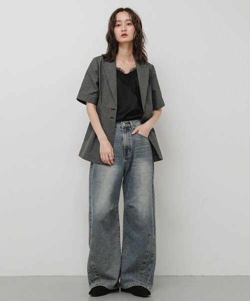 SENSE OF PLACE by URBAN RESEARCH(センスオブプレイスバイアーバンリサーチ)の「Vカットアシンメトリーパンプス(パンプス・レディース・BLACK/BROWN・S/M/L)」の6枚目の写真