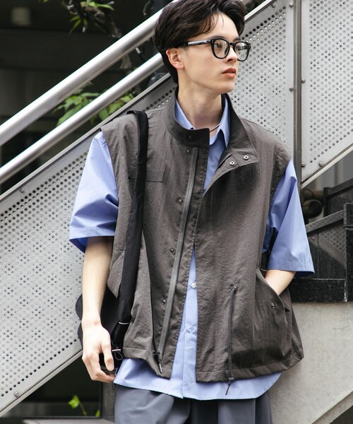 SENSE OF PLACE by URBAN RESEARCH（センスオブプレイスバイアーバンリサーチ）の「ルーズモッズベスト（ミリタリージャケット・メンズ・CHARCOAL/KHAKI/BLUE・M/L）」の7枚目の写真