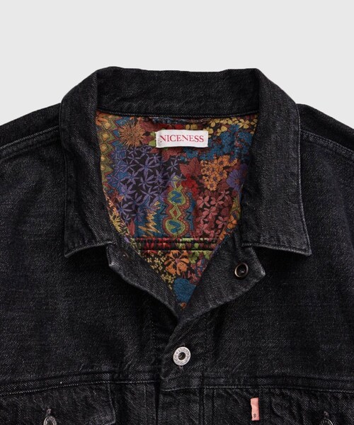 ADAM ET ROPE'(アダムエロペ)の「【NICENESS/ナイスネス】STERLING(デニムジャケット・メンズ・ブラック/ブルー系・L/M)」の11枚目の写真