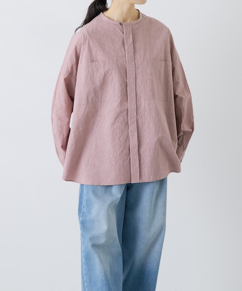 かぐれ(カグレ)の「コットンリネンWポケットシャツ(シャツ/ブラウス・レディース・PINK/BLUE/NAVY・Free)」の3枚目の写真