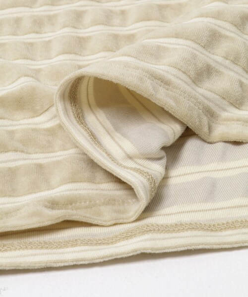 URBAN RESEARCH（アーバンリサーチ）の「ベロアボーダーカットソー（Tシャツ/カットソー・レディース・BEIGE/DARK BROWN・FREE）」の22枚目の写真