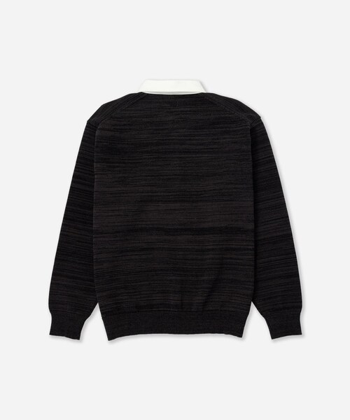 Saturdays NYC（サタデーズ ニューヨークシティ ）の「Rugger Polo Sweater（スウェット・レディース・チャコール/レンガ・L/M/S/XL）」の18枚目の写真