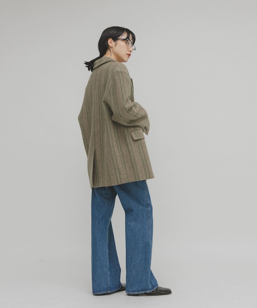 KBF（ケイビーエフ）の「ウールMIXテーラードジャケット（テーラードジャケット・レディース・ORANGE/GREEN・One）」の10枚目の写真