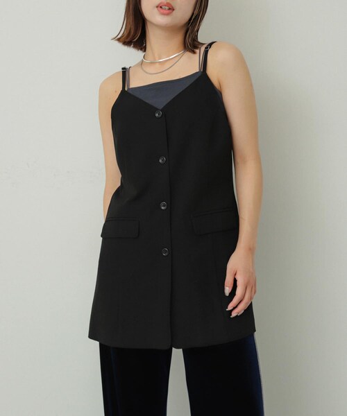 SENSE OF PLACE by URBAN RESEARCH(センスオブプレイスバイアーバンリサーチ)の「テーラードキャミチュニック(チュニック・レディース・BRN×PPL/BLACK/GRAY・one)」の14枚目の写真