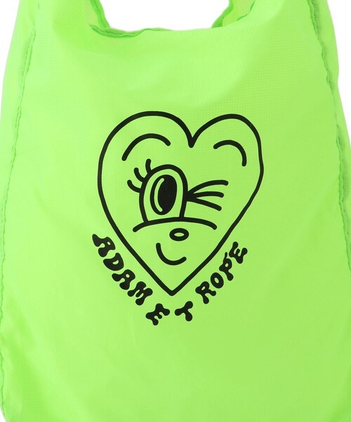 ADAM ET ROPE'（アダムエロペ）の「【Chocomoo×ADAM ET ROPE'】BAG（エコバッグ/サブバッグ・レディース・ブラック/ライトグリーン・F）」の17枚目の写真