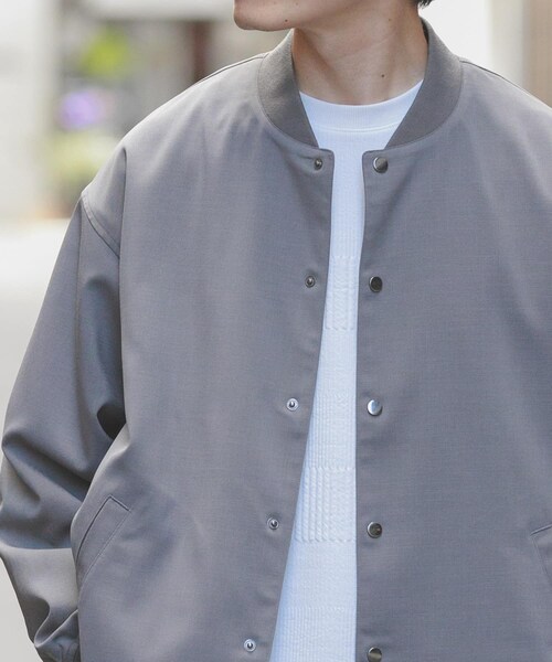 ITEMS URBANRESEARCH（アイテムズ アーバンリサーチ）の「『イージーケア/吸水速乾/接触冷感』高機能ドライタッチスナップブルゾン(楽着シリーズ)（ブルゾン・メンズ・KHK/GRY/SUMI-KURO/BEG・M/L）」の14枚目の写真