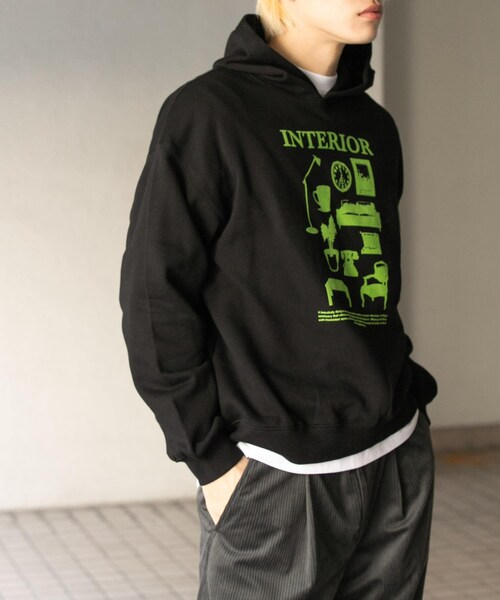 SENSE OF PLACE by URBAN RESEARCH（センスオブプレイスバイアーバンリサーチ）の「Furniture Graphic hoodie（パーカー・メンズ・BLACK/GRAY/NAVY・M/L）」の5枚目の写真