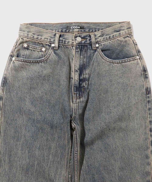 ADAM ET ROPE'（アダムエロペ）の「【CODA/コーダ】ACID WASHED DISTRESSED EXTENDED CUT FLARED JEANS（デニムパンツ・メンズ・ブルー系・0/1/2）」の5枚目の写真