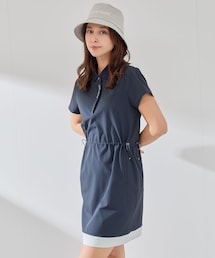 JUN&ROPE' | 【UV】【吸水速乾】ドロスト使い半袖ポロワンピース(ワンピース)