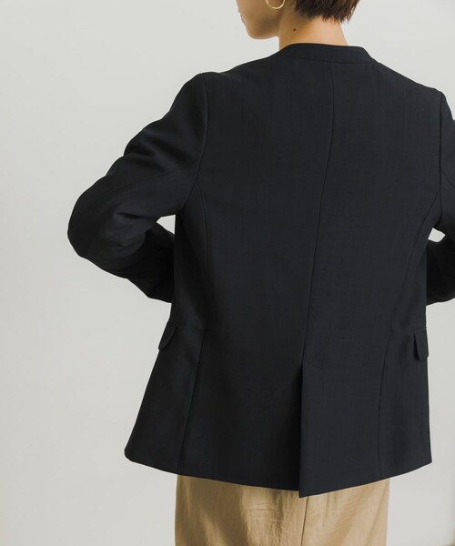 URBAN RESEARCH（アーバンリサーチ）の「ノーカラージャケット（ノーカラージャケット・レディース・BEIGE/NAVY・36/38）」の11枚目の写真