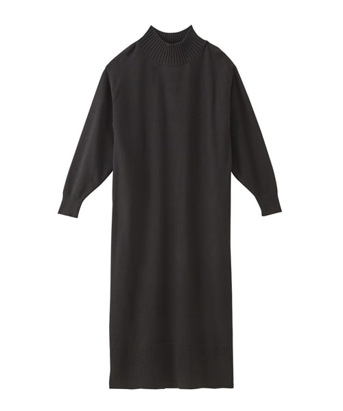 nissen（ニッセン）の「小さいサイズ　スウェットライクニットワンピース　低身長さん・小柄女性（ワンピース・レディース・バーガンディー/杢グレー/ミルクベージュ/ブラック/グレープ/杢モカ・PSS/PS）」の10枚目の写真