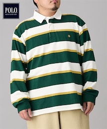 nissen | マルチボーダーラガーシャツ　POLO　BCS　【大きいサイズ】(Tシャツ/カットソー)