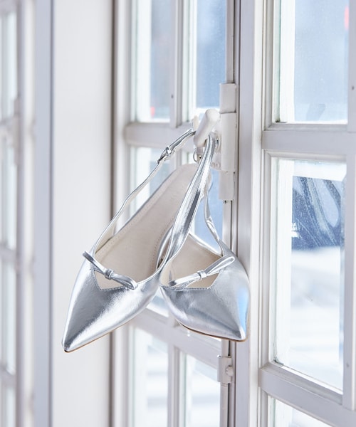 VIS（ビス）の「スリングバックリボンミュール（パンプス・レディース・ブラック/シルバー・L/M/S）」の14枚目の写真