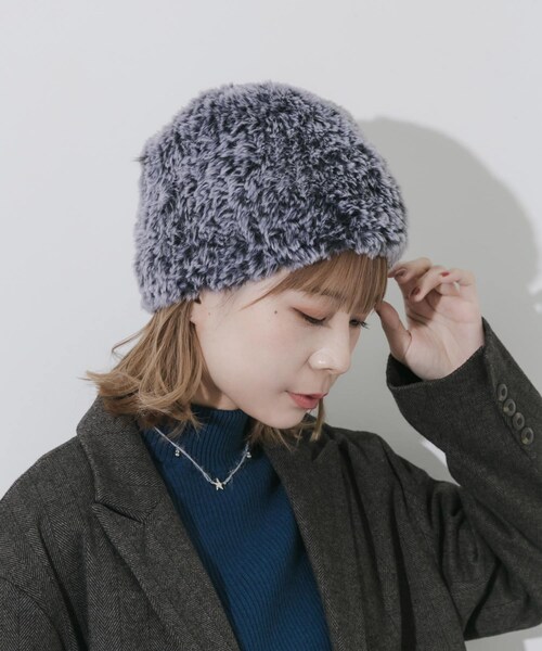 SMELLY（スメリー）の「ファーニットキャップ（ニットキャップ/ビーニー・レディース・IVO/CGY・-）」の14枚目の写真