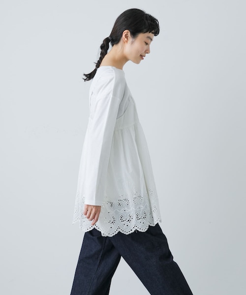 かぐれ（カグレ）の「スカラップ刺繍キャミソール（キャミソール・レディース・OFF/BLACK・FREE）」の4枚目の写真