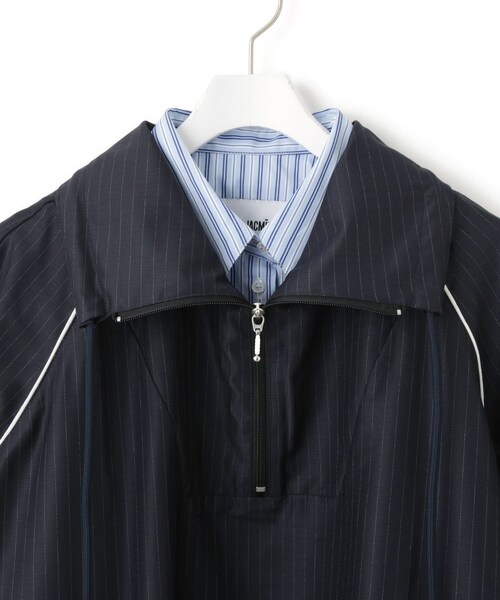 ADAM ET ROPE'(アダムエロペ)の「【FACON JACMIN(ファソン ジャックマン)】CALVIN 2in1 polo shirt(その他アウター・レディース・ネイビー・S)」の4枚目の写真
