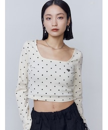 EMODA | クロスクロップフィットトップ(Tシャツ/カットソー)