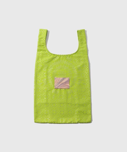 ADAM ET ROPE'(アダムエロペ)の「【HOLO MARKET/ホロマーケット】POCCHIRI Tote bag(トートバッグ・メンズ・ブラック/ホワイト系/ベージュ/ライトグリーン・F)」の4枚目の写真
