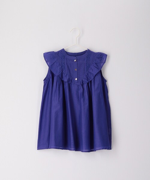 ROPE' PICNIC（ロペピクニック）の「【KIDS】リンクコーデ/INDIAフレア袖ブラウス（シャツ/ブラウス・キッズ・ブルー・120）」の12枚目の写真