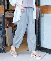 nissen | ＜大きいサイズ＞ストレッチうす軽楽ちんゆったりコクーンワイドパンツ（吸汗速乾）（ゆったりヒップ）(パンツ)