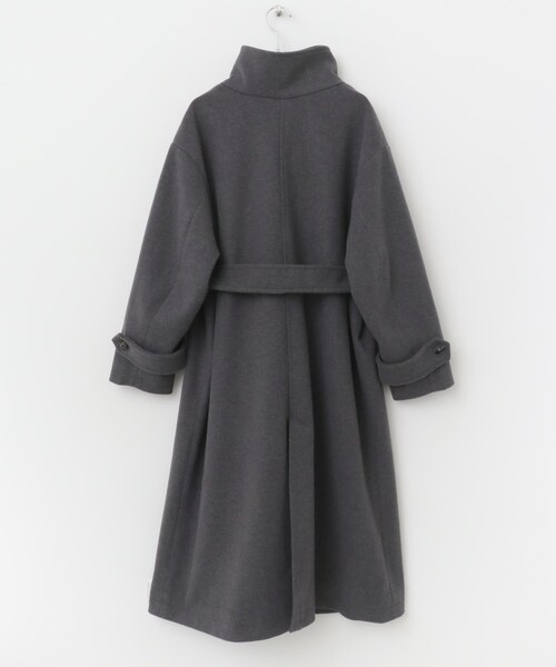 SENSE OF PLACE by URBAN RESEARCH(センスオブプレイスバイアーバンリサーチ)の「スタンドカラーロングコート(テーラードジャケット・レディース・BRN×MOC/GRAY/BLACK・S/M)」の7枚目の写真