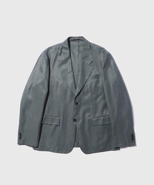 ADAM ET ROPE'（アダムエロペ）の「キュプラコットン　シングルジャケット（テーラードジャケット・メンズ・ブラック/チャコール・L/M）」の5枚目の写真