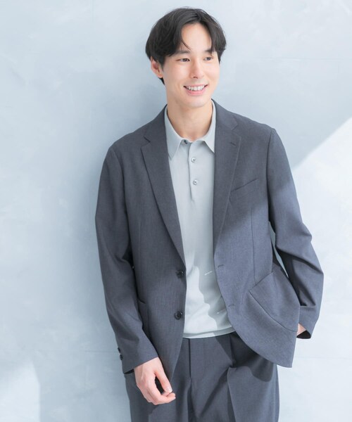 URBAN RESEARCH DOORS(アーバンリサーチドアーズ)の「LIFE STYLE TAILOR リネンライクコンフォータブルジャケット(テーラードジャケット・メンズ・BLUE NAVY/GRAY/OLV BROWN・S/M/L/XL)」の15枚目の写真