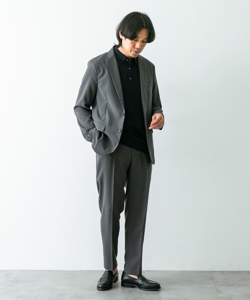 URBAN RESEARCH DOORS（アーバンリサーチドアーズ）の「『イージーケア』LIFE STYLE TAILOR　メランジトロストレッチパンツ（スラックス・メンズ・NAVY/GRAY/KHAKI・S/M/L/XL）」の21枚目の写真