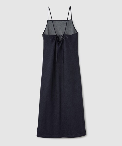 ROPE'（ロペ）の「シルク混リアクティブデニムキャミワンピース（ワンピース・レディース・ネイビー・F）」の7枚目の写真